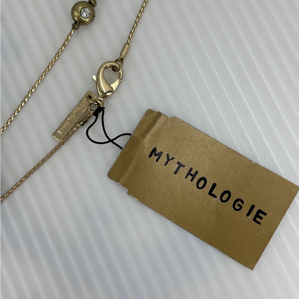 NWT Gold and Orange Necklace with Geometric Pendants - Picture 5 of 6